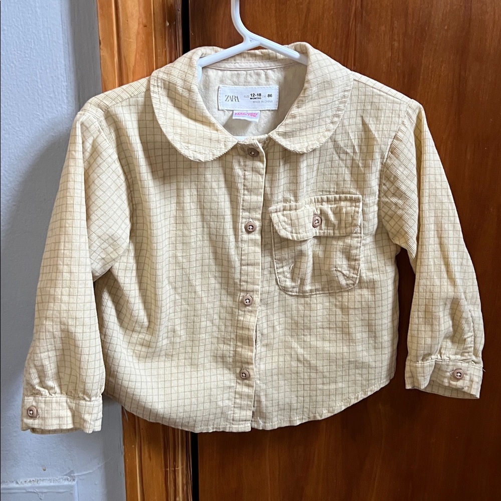 Zara Butter Yellow Button Down Shirt - Picture 2 of 6